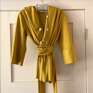 Xtaren Gold Wrap Sweater / Cardigan